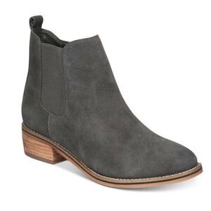 Aqua Womens Boots College size 9 Gray Suede Ankle booties slip on‎ zip Chelsea